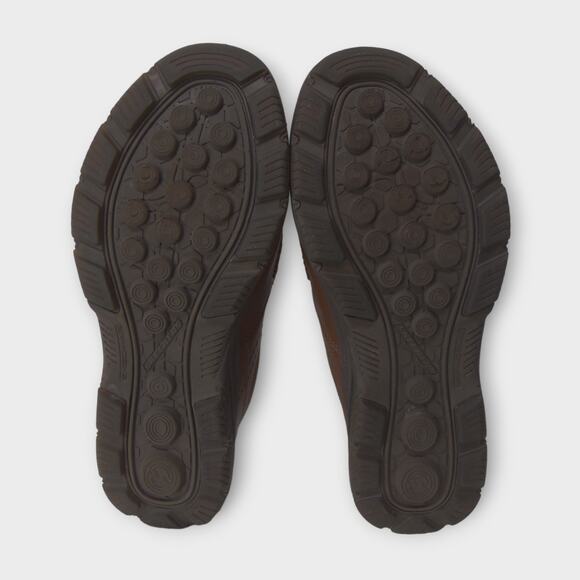 Mens Skechers Classic Fit Air Cooled Memory Foam Brown Slip Ons Size 8.5 - Picture 11 of 11